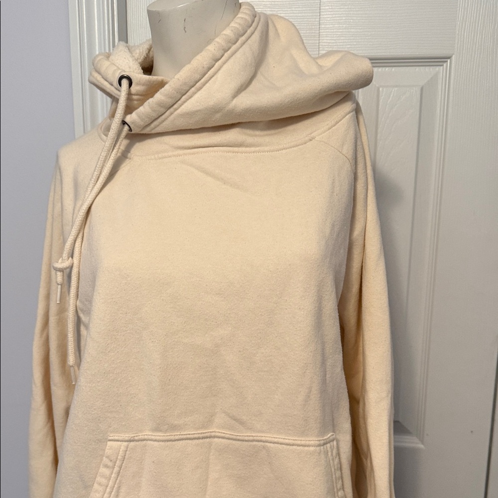 Cozy Cream Women's Hoodie with Off Set Ties. Create a bundle and save!